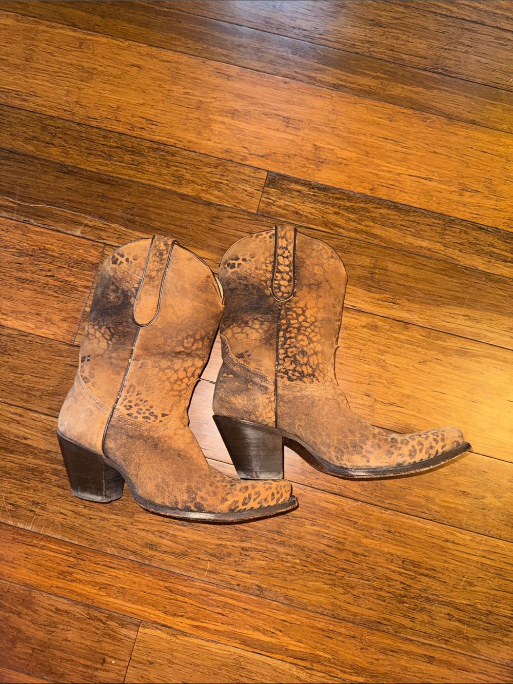 Women’s Animal Print Suede Western Boots